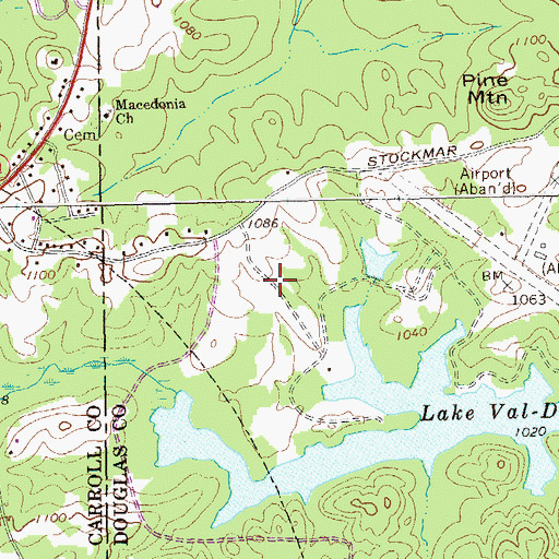 Topographic Map of Flying S Ranchettes, GA