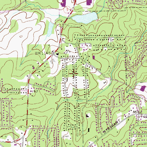 Topographic Map of Goodwindy Estates, GA