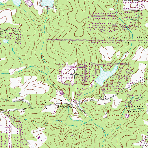 Topographic Map of Johnson Land, GA
