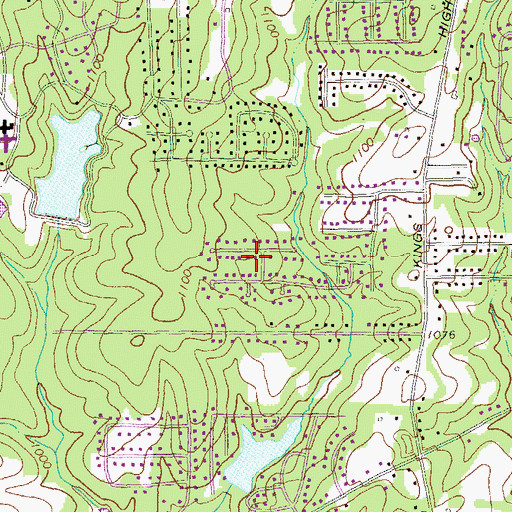 Topographic Map of Montage Manor, GA