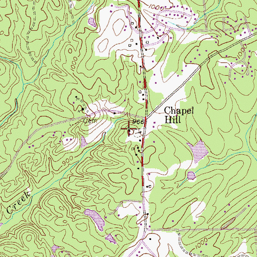 Topographic Map of New Hope Church, GA