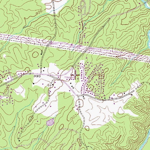 Topographic Map of Rebel Trail, GA