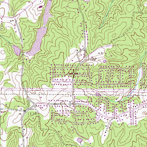 Topographic Map of Reynolds Estates, GA