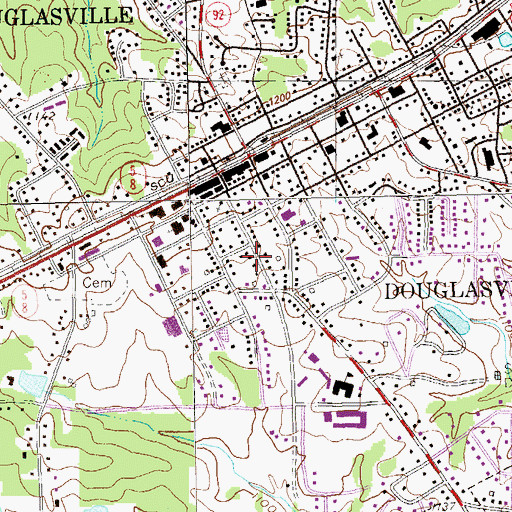 Topographic Map of Salem, GA