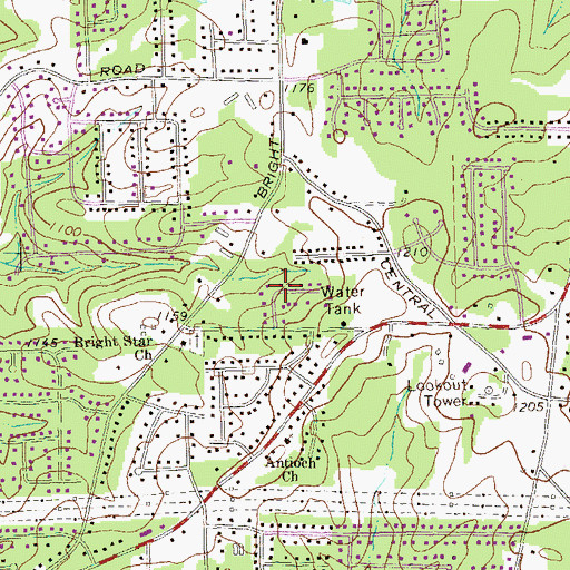 Topographic Map of Sherrian Estates, GA