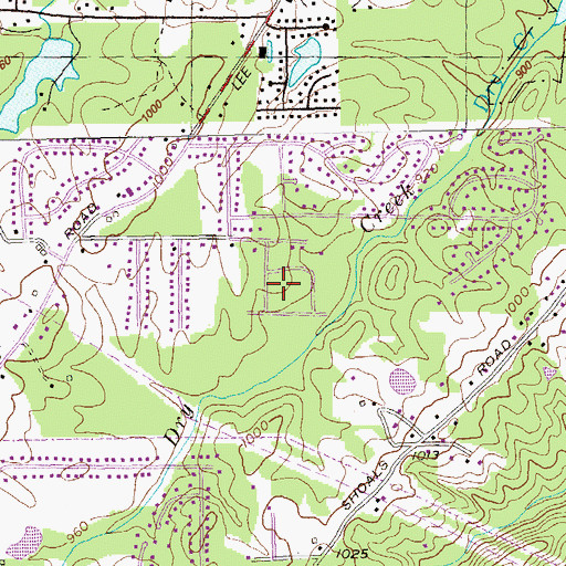 Topographic Map of Southern Manor, GA