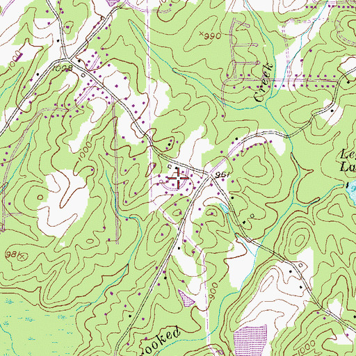 Topographic Map of Springhill Estates, GA