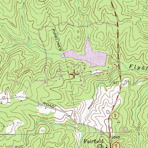 Topographic Map of Sweetwater Bluff, GA