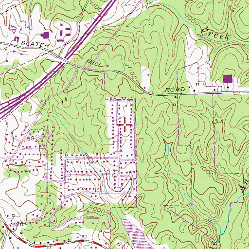Topographic Map of Timber Valley, GA