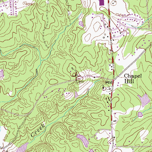 Topographic Map of Tranquil Church, GA