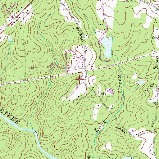 Topographic Map of Worthington Estates, GA
