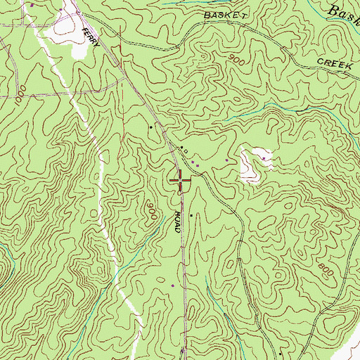 Topographic Map of Basket Creek, GA