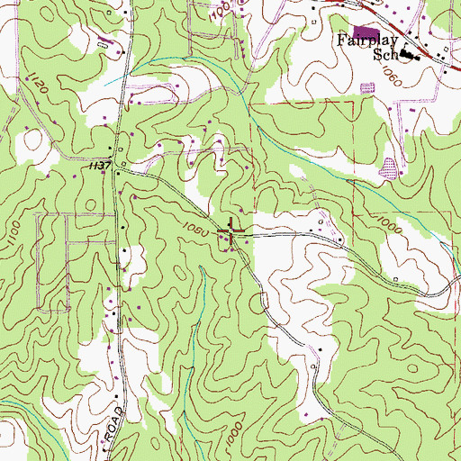 Topographic Map of Hollis Heights, GA