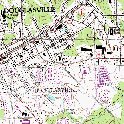 Topographic Map of Liberty Baptist Church, GA