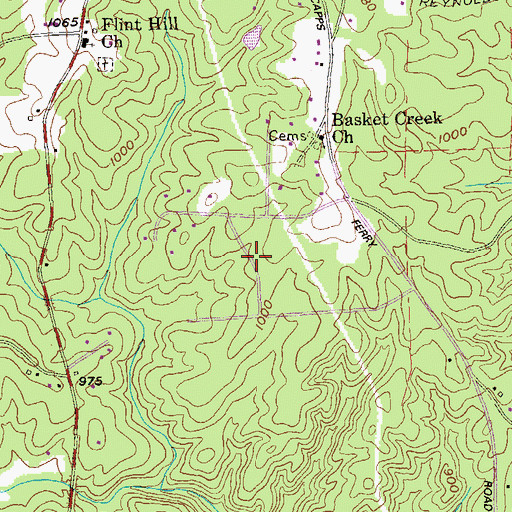Topographic Map of River West, GA