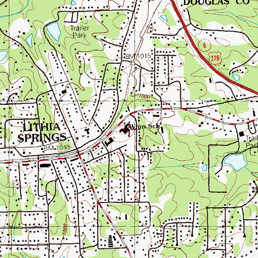 Topographic Map of Annette Winn Elementary School, GA
