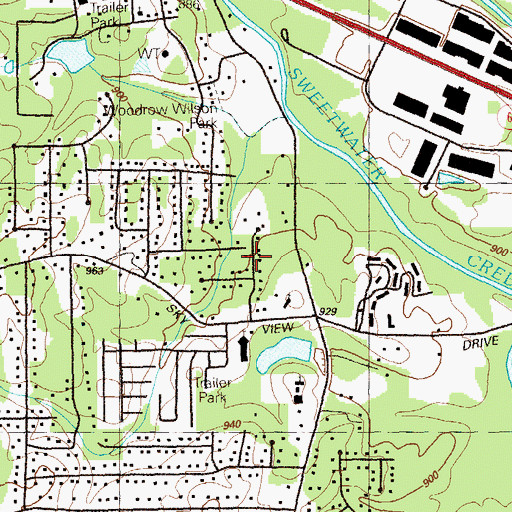 Topographic Map of Brannons Branch, GA