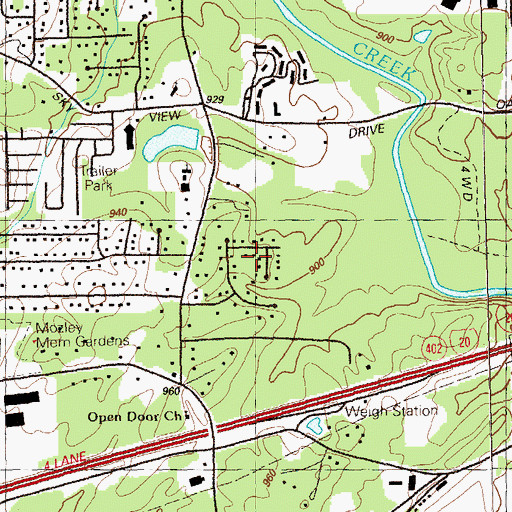 Topographic Map of Deerfield, GA