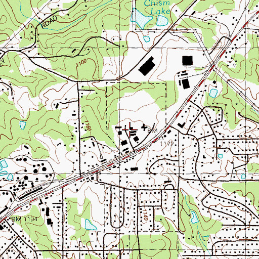 Topographic Map of Douglas Industrial Park, GA