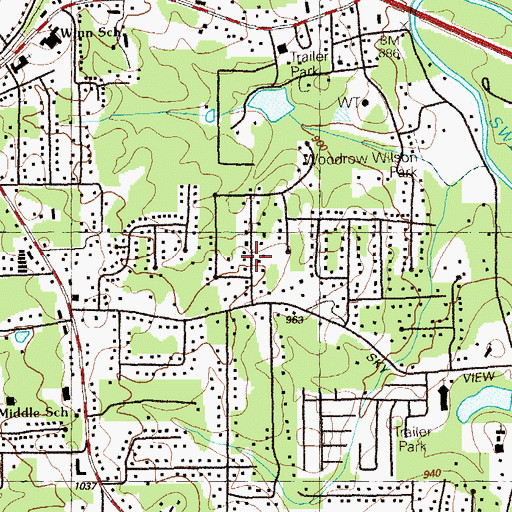 Topographic Map of Heritage Square, GA