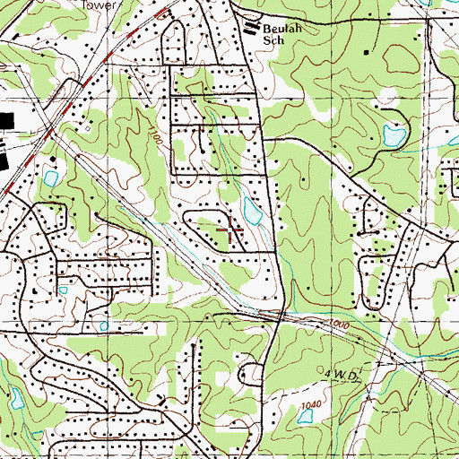 Topographic Map of Lakeland Hills, GA