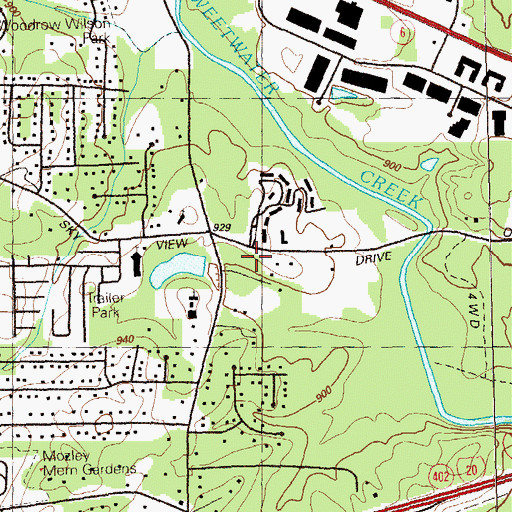 Topographic Map of Lithia Springs Post Office, GA