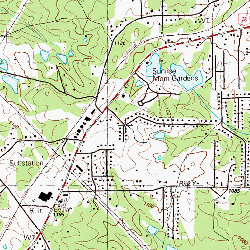 Topographic Map of McKenny Acres, GA