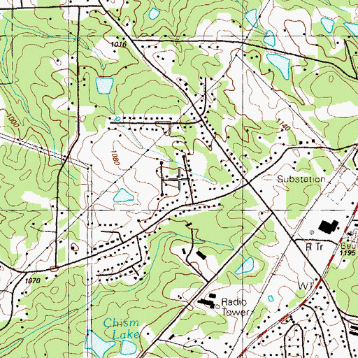 Topographic Map of Parkway Estates, GA