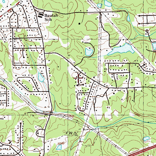 Topographic Map of Pineview, GA