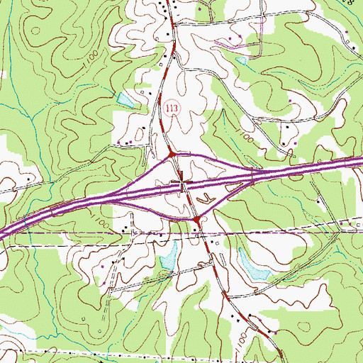 Topographic Map of Exit 4, GA