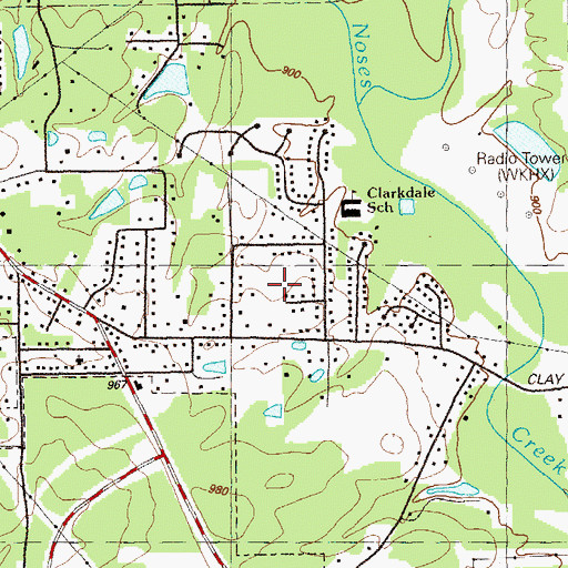 Topographic Map of Hillsdale Heights, GA