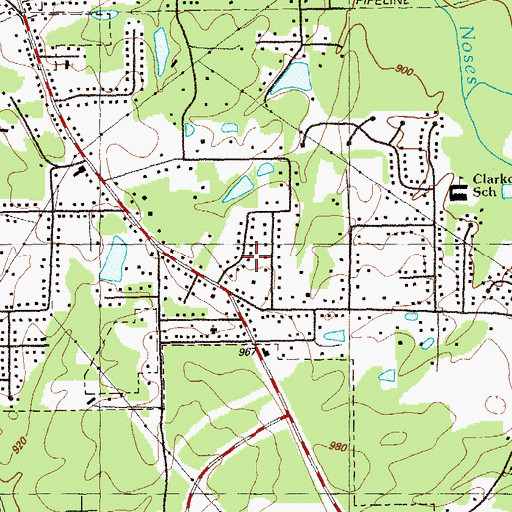 Topographic Map of James Heights, GA