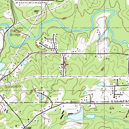 Topographic Map of Sullivan Heights, GA