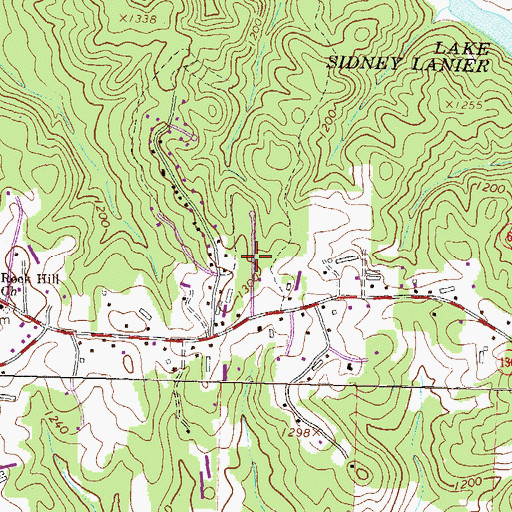Topographic Map of Bark Camp Place, GA