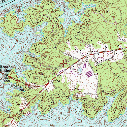 Topographic Map of Beach Haven Heights, GA