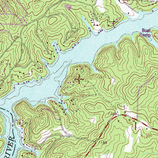Topographic Map of Broadnax, GA