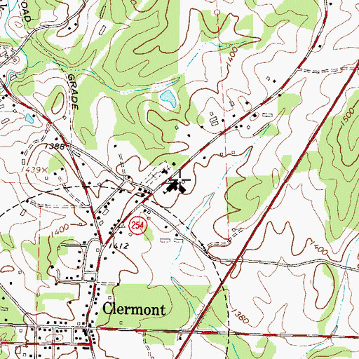 Topographic Map of Chattahoochee Christian School, GA
