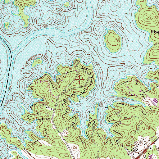 Topographic Map of Cherokee Trail, GA