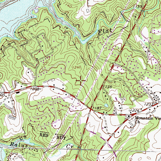 Topographic Map of Fox Trace, GA