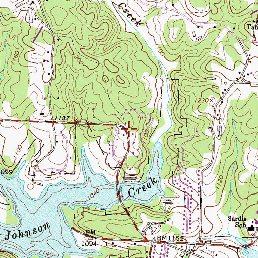 Topographic Map of Fran Mar Heights, GA