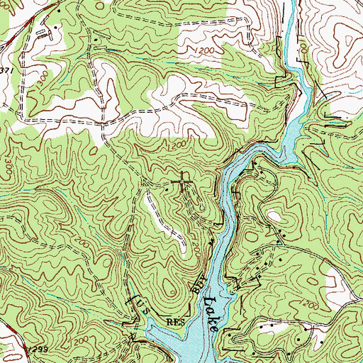 Topographic Map of Heather Heights, GA