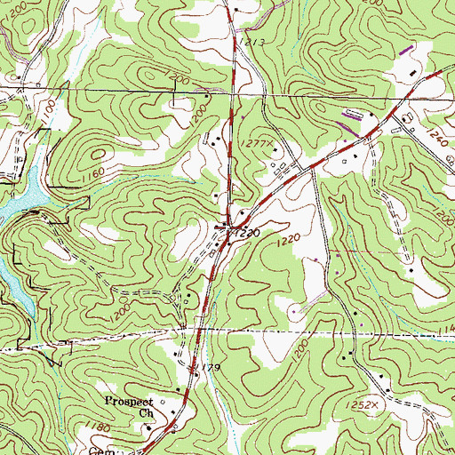 Topographic Map of High Hill School (historical), GA