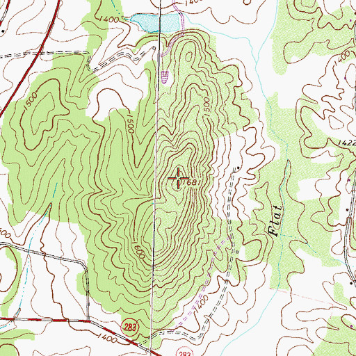 Topographic Map of Hog Mountain, GA