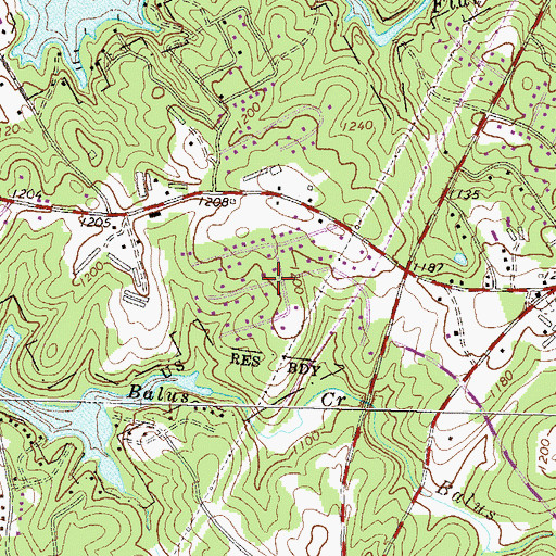 Topographic Map of Holiday Heights, GA
