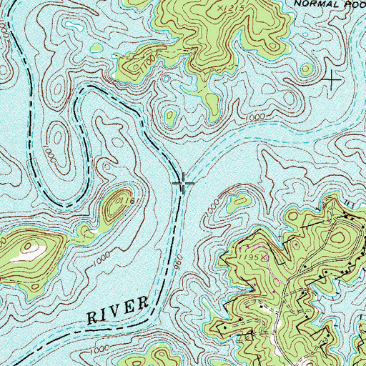 Topographic Map of Keith Bridge (historical), GA