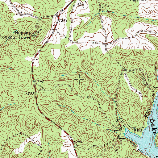 Topographic Map of Lawson Highlands, GA