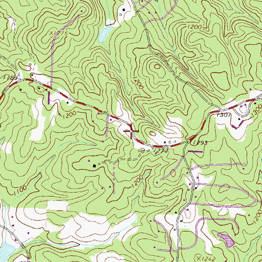 Topographic Map of Lighthouse Church, GA