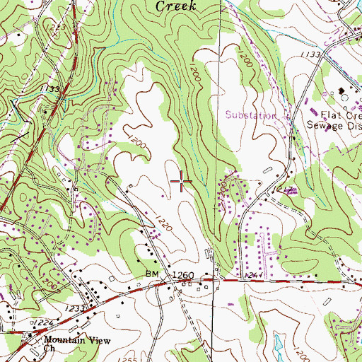 Topographic Map of Maple Forge, GA