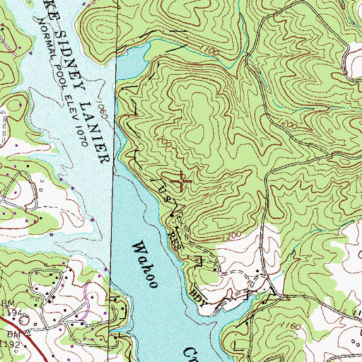 Topographic Map of McCrary, GA