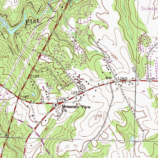 Topographic Map of McEver, GA
